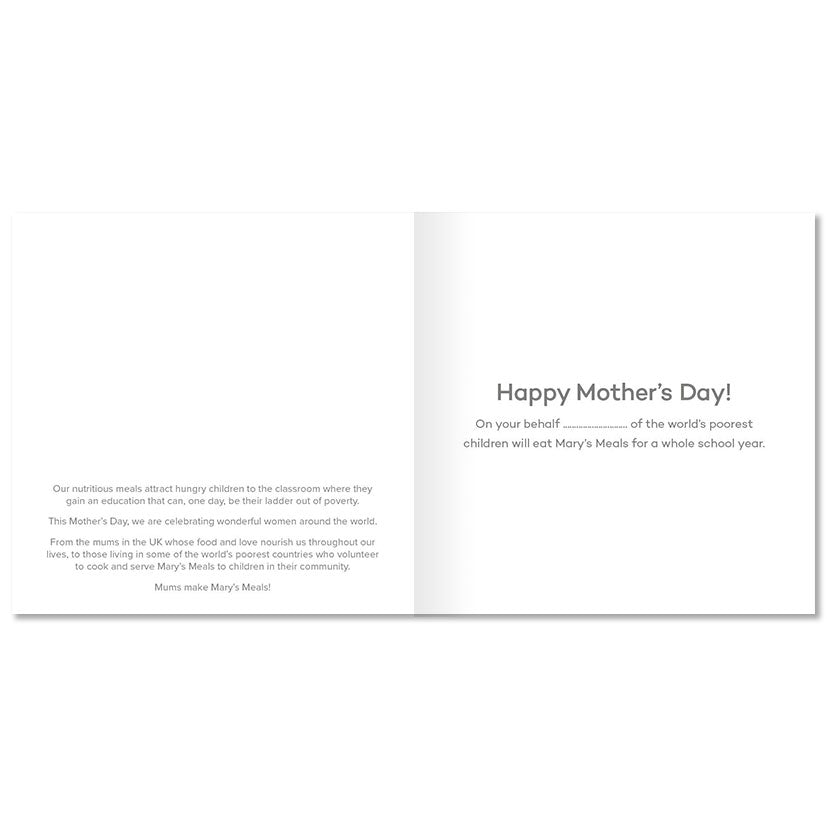 Mother's Day gift card Mary's Meals