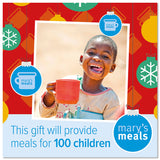 100 meals Christmas gift card