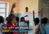 Present for my teacher - 100 school meals digital gift