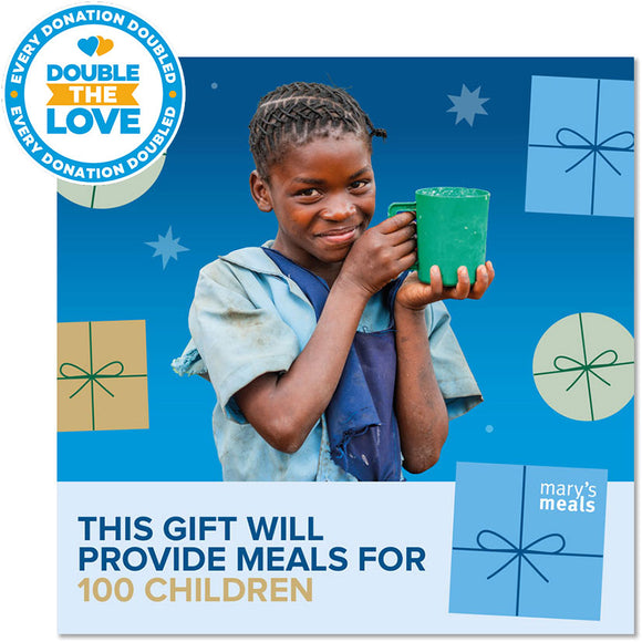 100 meals Christmas gift card
