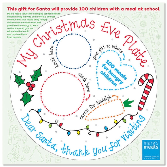 Santa's plate 100 meals gift